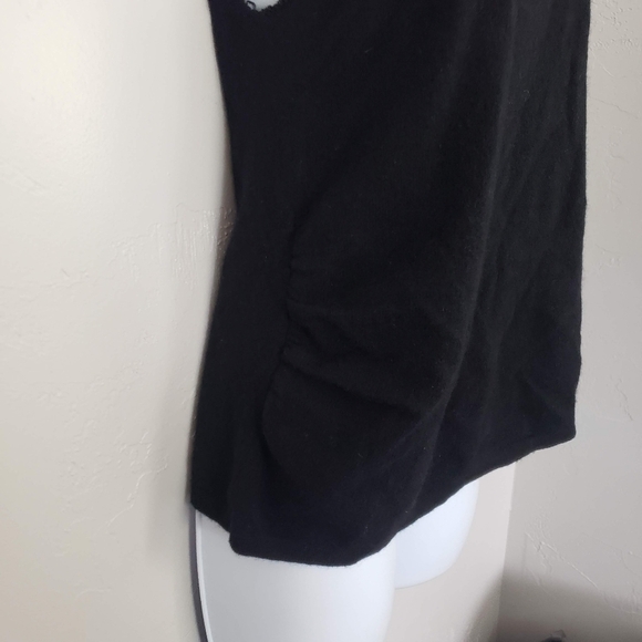 Catherine Malandrino NWT Women's XL Black Cashmere Blend One Shoulder Sweater - Picture 4 of 9